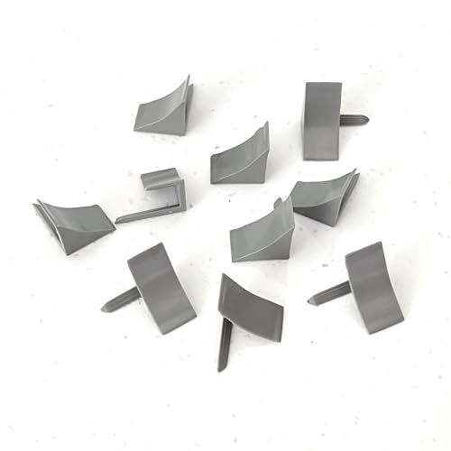 Image of InstaTrim End Caps - 10 Gray 1 /2 inch Wide Trim End Cap Pieces - Trim for Corners - Paintable | Ten paintable gray end caps finish exposed ends on compatible 1 /2 in InstaTrim flexible trim for a clean home installation.