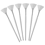 SILENRADAWN 6個 果酸対応ファン型フェイシャルブラシ 肌に優しいソフトタッチ スキンケア用エステティシャンツール メイクアップやマスク均一