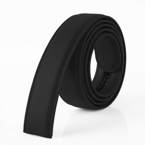Men's Imitation Leather Belt Automatic Buckle Casual Pants Jeans Waistband Clothes Accessories,Black (3.5cm Wide)3