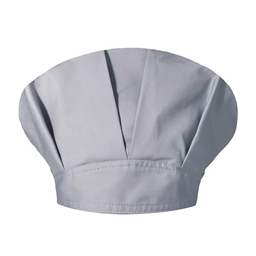 WAZHAKU Gorro de cocinero unisex, talla única, color liso, sombrero de cocinero, cocina, gastronomía, resistente al polvo, antigrasa, cobertura completa, ropa de trabajo, cocina, hornear, sombrero de