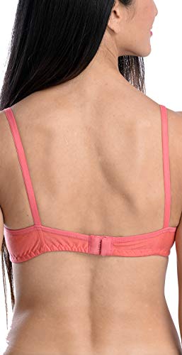 Image of StyFun Women Cotton Bra Non-Wired Bra, Non-Padded, Full Coverage Bra, Everyday Bras, Cup-B, Multicolor, Combo Pack