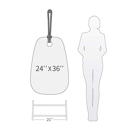 Grander Images Mirror With Hanging Rope,Nautical Rope Mirror Beveled Scalloped Frameless Mirror Sliver Mirror Irregular Mirrors For Wall Bedroom(24X36Inch) #TOP5