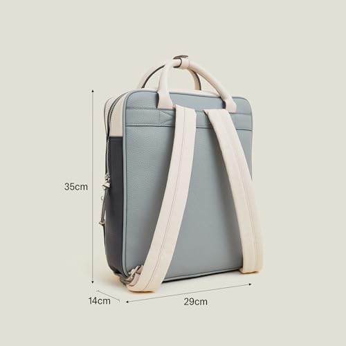 Image of Accessorize London Women's Faux Leather Pocket Handle Backpack With 12 inch Laptop Sleeve