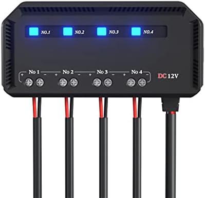Kriogor 12V Car Fuse Box with Relay, 12V Motorcycle Fuse Relay Box Quick Wiring 4-Way Fuse Holder with Indicator Lights & 2/3/5A Fuse for Motorcycle,Cars,Headlights,Navigation,Phone Holder,Car Charger
