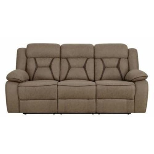 Image of Torque - Pawel Leatheratte Manual Recliner Sofa 3+2+1 Seater-Beige | Adjustable 6 Seater Recliner with Cup Holder Storage for Living Room Bedroom | 1 Year Warranty