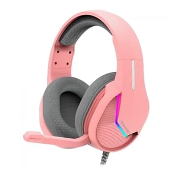 Headset Gamer Marvo H8618 | Drivers 50mm | RGB Estático | USB 2.0 | Microfone Omnidirecional | Almofadas Confortáveis | Rosa | H8618-PK