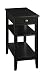 Convenience Concepts American Heritage 3-Tier End Table with Drawer, Black