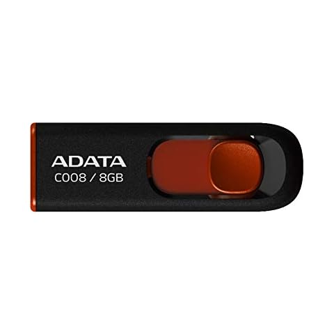 ADATA 8GB USB-Stick C008 Slider USB 2.0 schwarz rot Cover