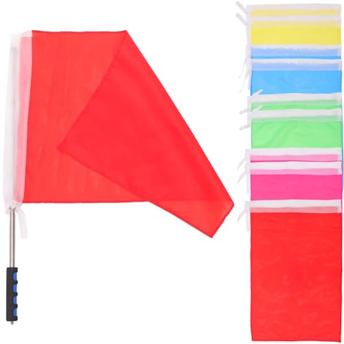 Image of balacoo Retractable Wear-Resistant Flagpole with Anti-Slip Handle and Round Ball Head Portable 47.24In Flag Stick for Outdoor Guide Flags Tour Groups Camping Activities