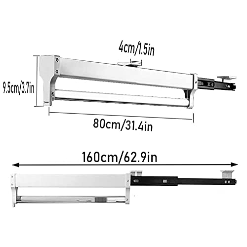 Tire sort rack push-pull de 80 cm pour aménagement d'armoire robuste
