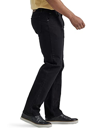 Wrangler Authentics Men's Classic 5-Pocket Regular Fit Jean, Black Flex, 34W X 32L #TOP1