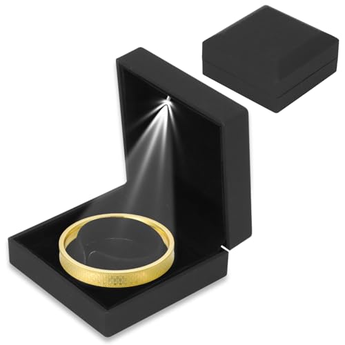 Cyrank Bracelet Box with LED Light, Luxury LED Light Bracelet Gif...