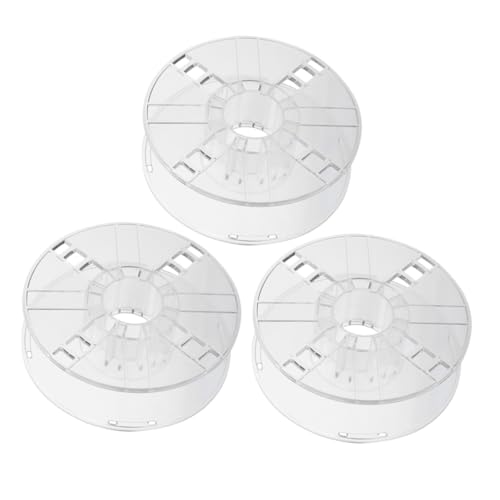 Kisangel 3個 工字輪プラスチック線軸 電気コードホルダー 延長コード収納用 巻き取り簡単 タングル防止 軽量ポータブル ケーブル ロープ整理