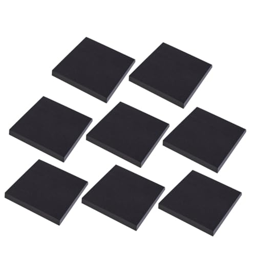WOONEKY 8個 黒色粘着付箋紙 自己粘着プ メモ帳 オフィス 家 学校用 スケジュール管理に便利 小型で実用的なメモパッド