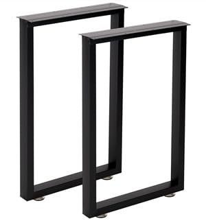 TIEOU Black Metal Table Legs 28''inch Heavy Duty Metal Desk Legs,DIY Metal Legs for Table,Industrial Table Legs for Home Furniture(Without Plank)