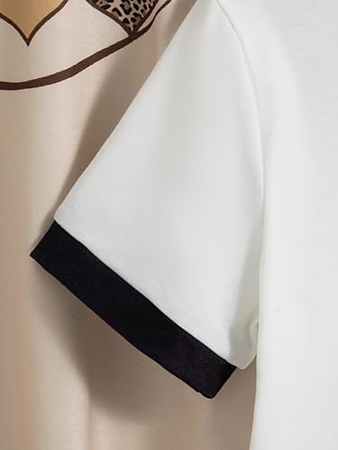 Girls 2-Piece Tops Letter Printed Short Sleeve T-Shirt Summer Tops Casual Daily Shirt for Kids 8-12 Years4