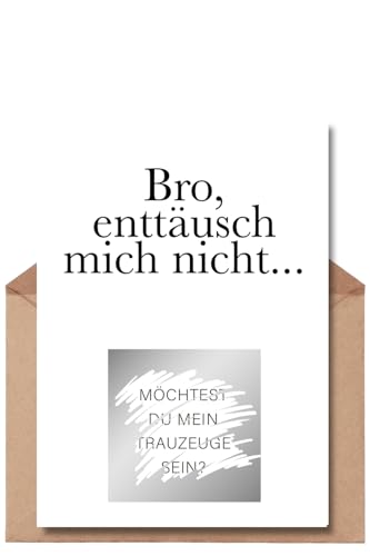 The Life Barn Rubbelkarte mit Umschlag Trauzeuge fragen zur Hochzeit Willst du mein Trauzeuge sein