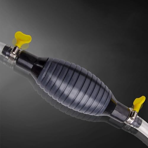 Image of Fuel Transfer Pump Kit - High Flow Manual Siphon Oil Remover Pump with 1 Meter Pipe for Petrol, Diesel, Water & Oil, Portable Liquid Transfer Pump for Car, Bike & Fish Tank