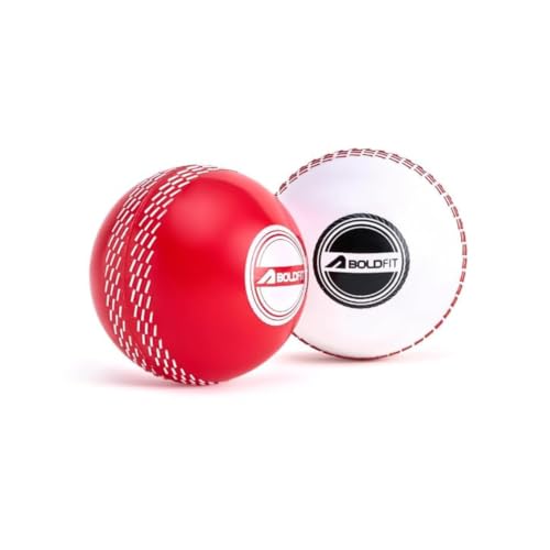 Boldfit WindBall Synthetic Cricket Practice Ball for Indoor & Outdoor Training - Soft PVC Material, Ideal for Kids and Adults, 110 GM- Multicolor (Pack of 2)