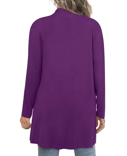 Image of Anymiss Womens Long Cardigans Spring Lightweight Jackets S-2XL Knit Kimono