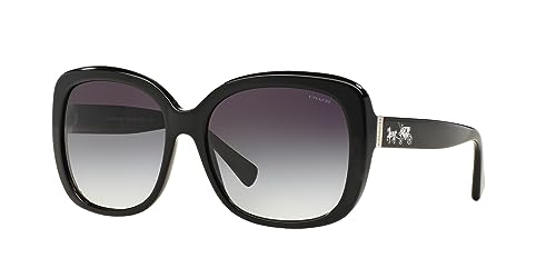 Coach Women's HC8158 Square Sunglasses, Black/Grey Gradient, 58 mm - Image 3