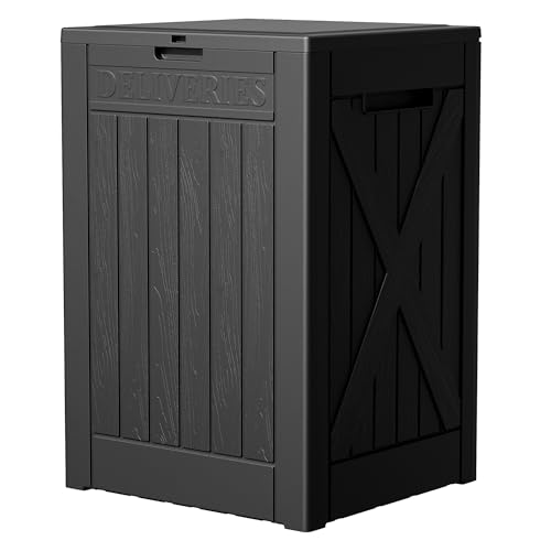 Homall 180L Large Resin Deck Box Lockable Storage Box Indoor Outdoor Use