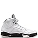 Air Jordan 5 Retro White and Black Men's Shoes (DD0587-110, White/Sail/Metallic Silver/Black) Size 10.5