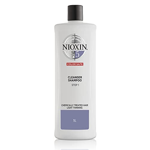 NIOXIN System 5 Cleanser Shampoo (1 L) – Schampo mot håravfall för kemiskt behandlat hår,...