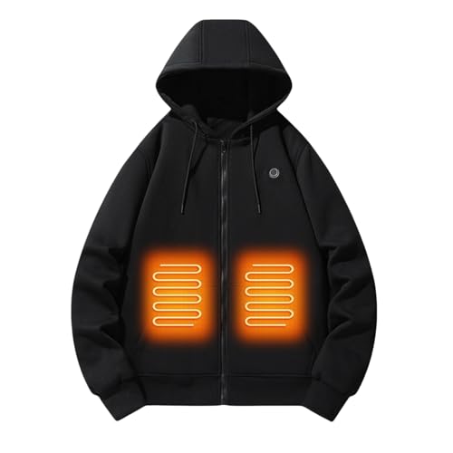 Heated Jacket, Heated Hoodies for Men&Women Lightweight Winter Warm USB Electric Outdoor Sweatshirts Jackets Unisex2