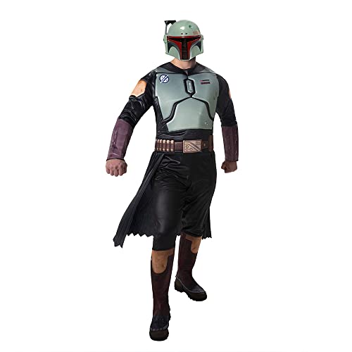 STAR WARS Deluxe Adult Boba Fett Costume, Mens Halloween Costume - Officially Licensed