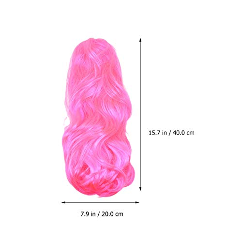 PIXNOR Peruca Longa E Encaracolada de Cabeça Cheia Resistente Ao Calor Onda Anime Cosplay Headpiece