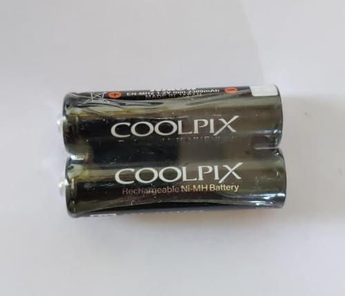 Image of Compatible with Nikon EN-MH2-B2 1.2V min.2300mAh Rechargeable Batteries - Camera Battery - for Coolpix L19, L20, L30, L32, L330, L620, L830, L840 (Pack of 2)