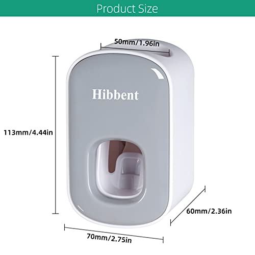 image for Hibbent 2 Pack Toothpaste Dispenser Wall Mounted, Automatic Toothpaste