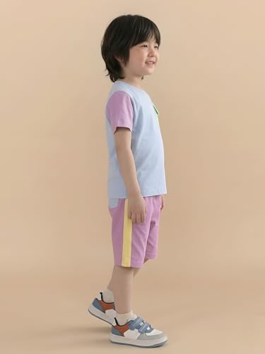 Image of POLKA TOTS 100% Pure Cotton T-Shirt and Shorts Combo For Boys | Summer Dress & Beach Wear for Boys and Toddlers | Breathable Premium Fabric Co-Ord Set Kids | Relaxed Fit Casual Summer Outfit for Kids