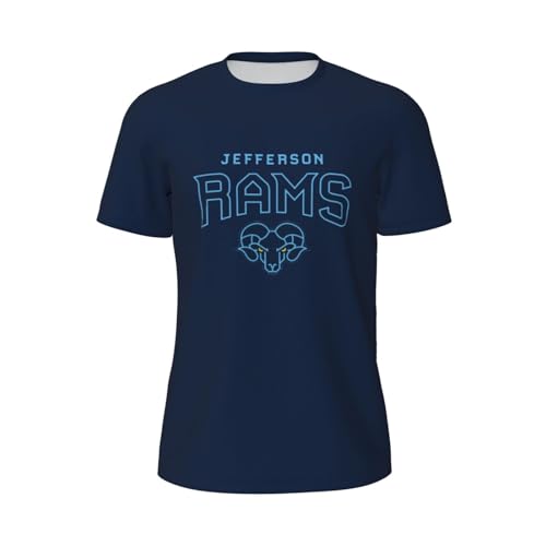 Thomas Jefferson University Men's Short-Sleeved Round Neck Mesh T-Shirt