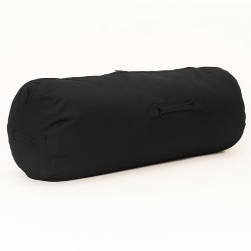 Giant Military Duffle Bag – Black 50" Heavy Duty Canvas Zipper Oversized Bag for Camping, Travel, Gear & Storage2