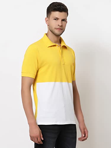 Image of UZARUS Mens Solid Cotton Regular Fit Polo T-Shirt