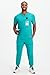Fabletics Men's Helix 1-Pocket Scrub Top - MotionTech, 4-Way Stretch, Wrinkle-Resist, Anti-Shrink, Electric Teal, Regular, 3X