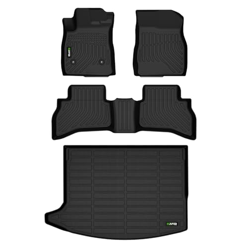 HAFIDI® Floor Mats & Cargo Liner Set Fit for 2020-2025 2026 Buick Encore GX AWD (Only Fit Cargo in Upper Deck Position) All Weather TPE Anti-Slip Car Full Set Floor Liners Custom Accessories - Black
