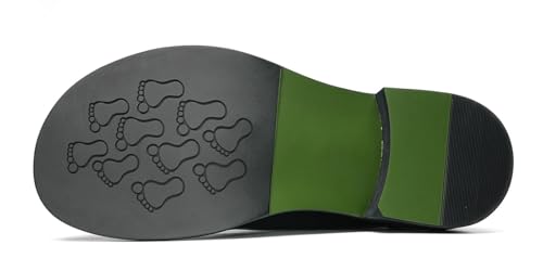 Santimon Men's Cap-Toe Oxfords Formal Dress Shoes -Genuine Leather Brogue Lace-Up Derby for Business,Wedding, Church & Prom with Cushioned Insole, Non-Slip Rubber Sole3