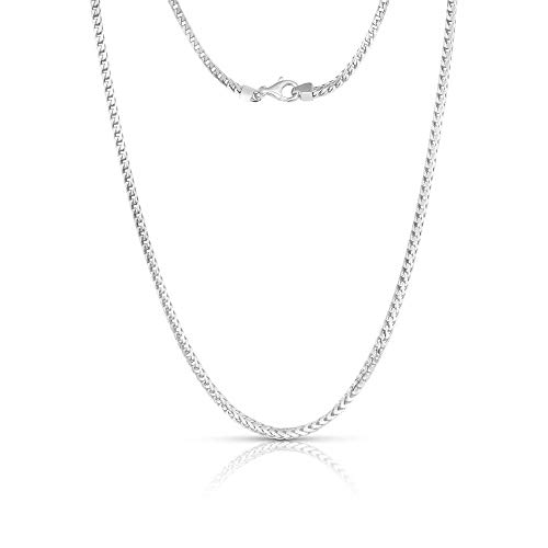 Collier chaîne en argent de 1mm à 3.5mm, maille fine et robuste pour pendentif