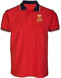 Polo Liso Patrón de Embarcación de Recreo (per) Bandera de España + Gorra (l, Rojo)