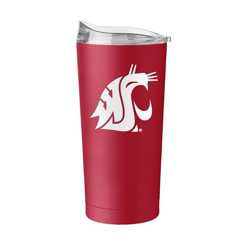 Image of Logo Brands 20 oz Powder Coat Tumbler- Insulated Tumbler with Lid for Water, Iced Tea or Coffee, Smoothie and More