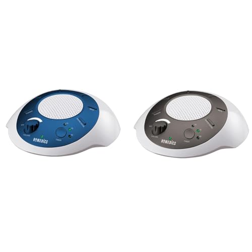 Image of Homedics White Noise Sound Machines, Blue and Gold, Portable with 6 Nature Sounds, Auto-Off Timer