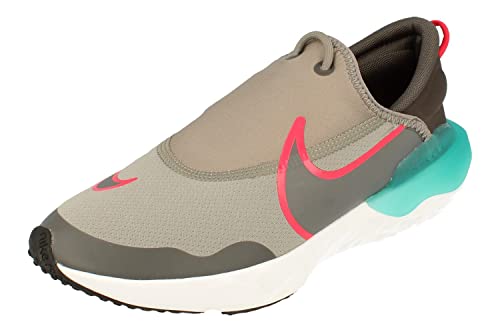 Nike React Flow GS Running Trainers DD3724 Sneakers Shoes (UK 5 US 5.5Y EU 38, Flat Pewter Siren red 002)