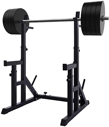 OTQEFTN Folding Dumbbell Bench Adjustable Squat Racks Stand, Multifunction Barbell Bench Home Gym Dumbbell Racks Stands, Press Station Strength Training Dumbbell Racks