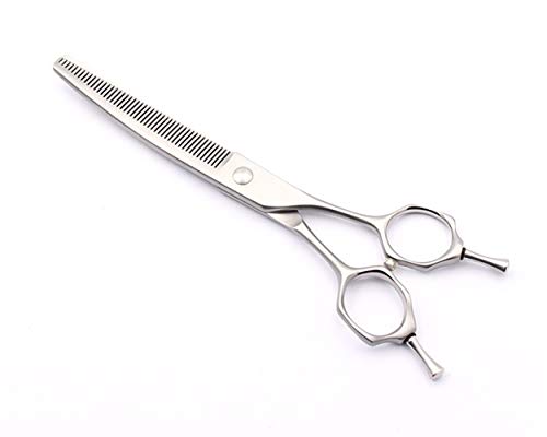 GZSLKSCD Hair Cutting Pet Grooming Scissors Tool Matte Teddy Dog Hair Supplies Thinning Fine Bending Teeth Scissors, 6.5″ (Size : 6.5 inches – 47 teeth) ()