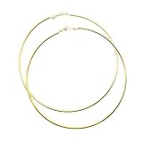 Hypoallergenic Big Hoop Earrings for Women Men - 10cm Lightweight Geometric Thin Circle Earrings, Nickel-Free Statement Ear Jewelry