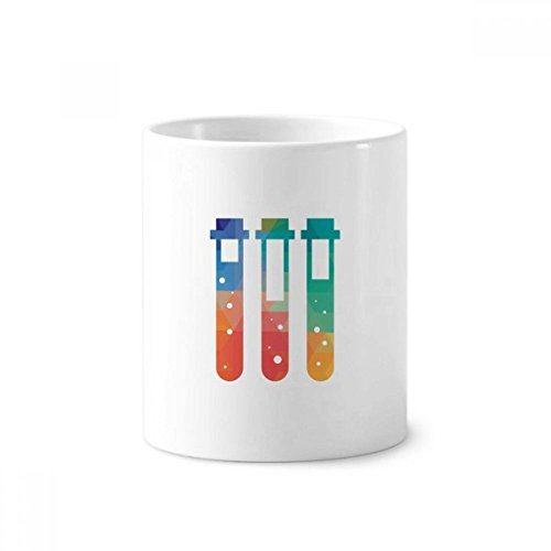 Tubes à essai chimie tasse céramique déco bureau et rangement brosses à dents