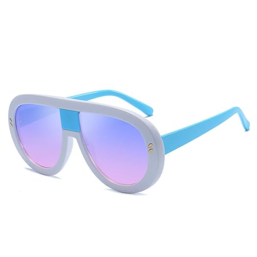 Lunettes de soleil ovales au style bicolore pour vos sorties à vélo